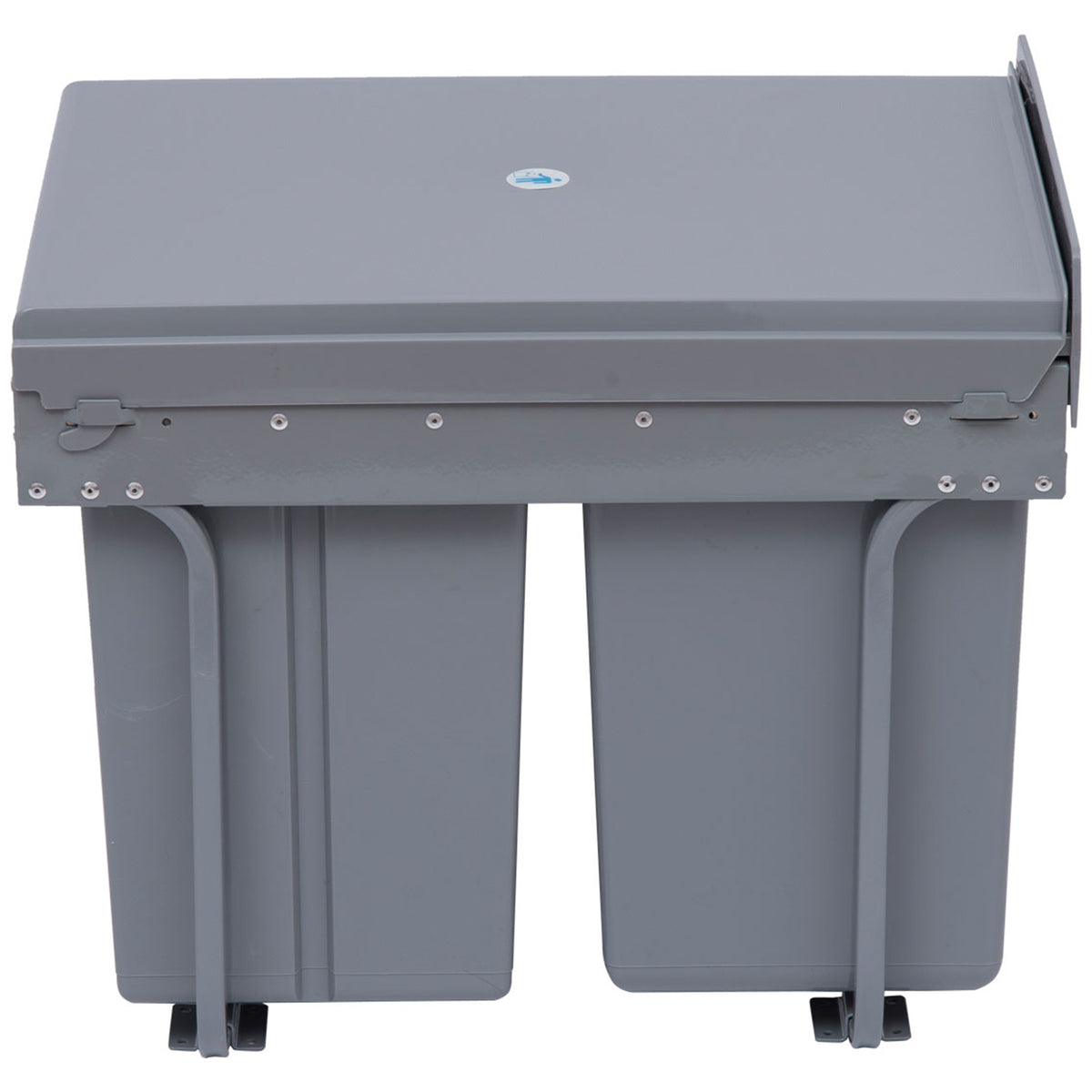 Poubelle coulissante sous évier, 40 L (10,6 gallons) avec 3 compartiments amovibles