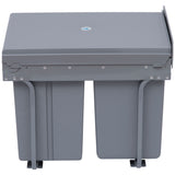 Poubelle coulissante sous évier, 40 L (10,6 gallons) avec 3 compartiments amovibles
