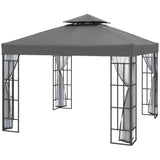 10'x10' Garden Gazebo Patio Canopy Portable Party Event Backyard w/ Mosquito Netting