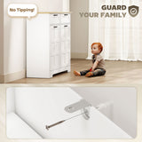 13 Gallon Tilt Out Garbage Cabinet, 2 Drawers, Door Racks, Adjustable Shelves