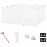 Small Animal Cage Plastic Chinchilla Cage 12 Panels for Guinea Pig, 18