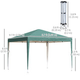 10 x 10ft Folding Pop Up Tent Outdoor Gazebo Canopy with Carrying Bag