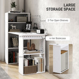 Modern Computer Desk with Storage Shelves, 47