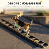 Foldable Dog Car Ramp, Pet Stairs for Senior Pets to Access Cars and High Beds