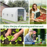 14.6x6.6x6.6ft Walk-in Tunnel Greenhouse Portable Garden Plant Growing Warm House with Door and Ventilation Window