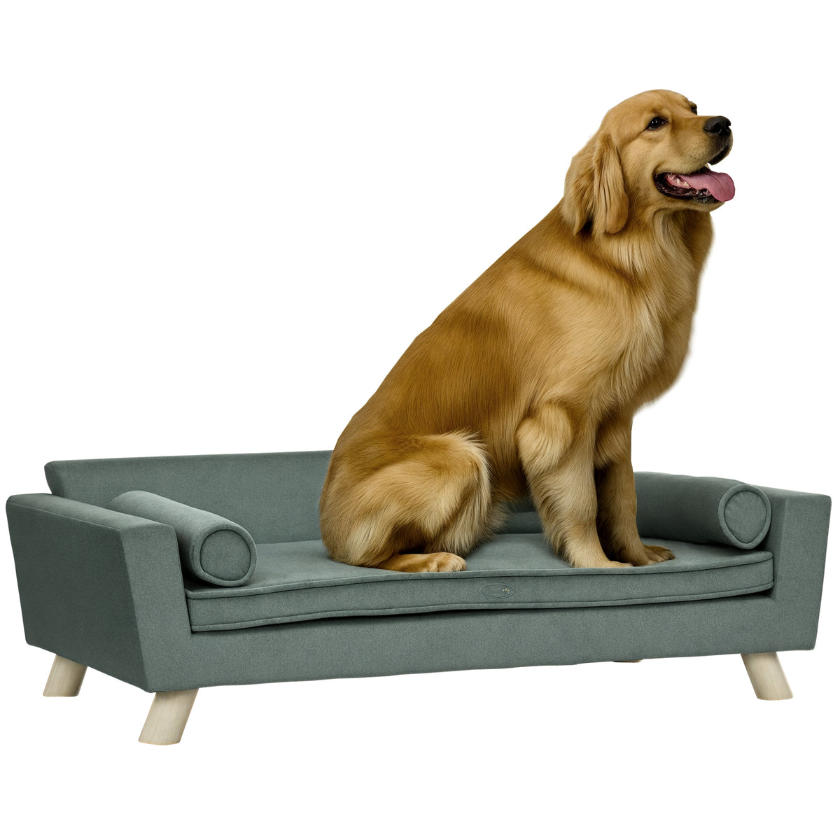 Dog Sofa Bed with Removable Pillows, Water-resistant Fabric, for Medium and Large Dogs