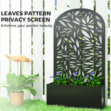 Metal Garden Bed with Trellis for Climbing Plants