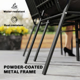 Stackable Outdoor Dining Chairs Set of 2