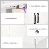 Wall Mount Bathroom Cabinet, Storage Organizer Kitchen Cupboard with 2 Doors and Adjustable Shelf