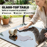 Ensemble de bistro berçant 3 pièces, mobilier de patio extérieur avec coussins
