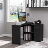 180° Rotating Home Office Corner Desk Storage Shelf Cabinet