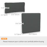 Replacement Cushions for Rattan Furniture, 14 Piece Outdoor Seat Cushion Pad for Patio Set, 7 Seat and 7 Back