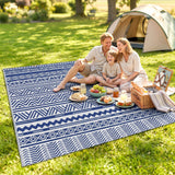 Tapis d'extérieur réversible, natte en plastique paille 6'x9' pour terrasse arrière