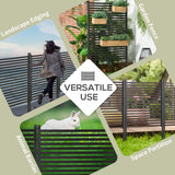 Clôture de jardin en métal piquets pour sol dur et mou, 5 ft(H) clôture d'extérieur avec pieds