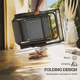 Padded Folding Recliner Chair, Adjustable Backrest