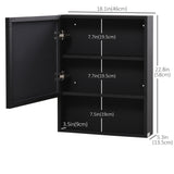 Bathroom Medicine Cabinet, Storage Shelves and Stainless Steel Frame for Laundry Room