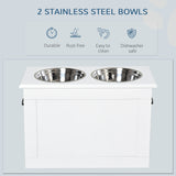 Large Elevated Pet Feeder with Storage Dog Pet Diner Function 2 Stainless Steel Dog Bowls Elevated Base for Large Dogs and Other Large Pet