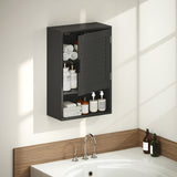 Bathroom Cabinet, Wall Mounted Storage Cabinet with Adjustable Shelves, 40 x 20 x 60 cm