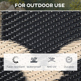 Reversible Outdoor RV Rug, 9' x 18' Patio Floor Mat