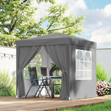 6.6'x6.6' Pop Up Canopy Tent with Sidewalls
