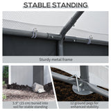 8' x 6' x 7.5' Heavy-duty Walk-in Greenhouse Outdoor Vegetable Plants Growing Warm House Seed Plant Growth Tent Polytunnel Shelter White