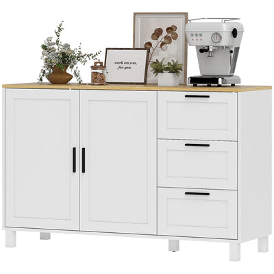 Buffet Cabinet with Soft-Close Doors, Modern Sideboard with 3 Drawers for Living Room