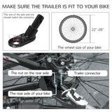 Dog Bike Trailer with Mesh Windows, for Small Medium Dogs Travel