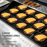 40, 000 BTU Propane Gas Grill BBQ Cart with 4 Main Burners, 1 Side Burner