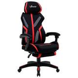 Gaming Chair, Ergonomic Computer Chair with Footrest, Headrest, Recliner Swivel Seat with Adjustable Height