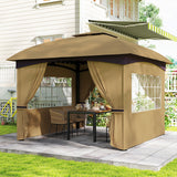 11' x 11' Outdoor Gazebo, Galvanised Steel Frame