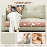 2 Seater Sofa, Small Modern Couch with High-Resilience Foam
