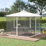Replacement Mosquito Netting for Gazebo 10' x 13' Black Screen Walls for Canopy with Zippers