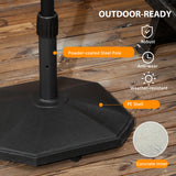 48lbs Concrete Square Patio Umbrella Base Weight, Outdoor Umbrella Stand Holder for Lawn