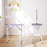 Foldable Pet Grooming Table for Dogs Cats with Adjustable Arm