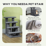 4-Step Multi-Level Carpeted Cat Scratching Post Pet Stairs