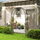 Steel Garden Arch, 7.5' Garden Arbor Trellis for Climbing Plants