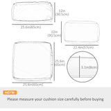 Ensemble canapé rotin patio extérieur 14pc couvre coussin polyester remplacement - coussin non inclus