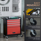 4-Drawer Tool Chest with 4 Wheels, Rolling Tool Box and Storage Cabinet