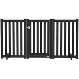 3-Panel Foldable Dog Gate with Feet for Medium Dogs and Below