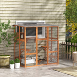 Grand catio extérieur avec toit imperméable
