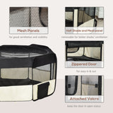Parc pour animaux de compagnie souple 49,2 pouces parc pour chiens pliable extérieur avec sac