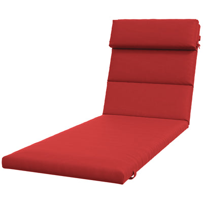 Patio Chaise Lounge Chair Cushion Replacement Sun Lounger Pads with Headrest and Ties