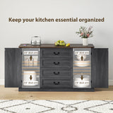 Buffet Ferme avec Station de Recharge, Armoire Buffet 58