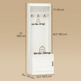 Modern Hall Tree with Shoe Storage Bench, Coat Rack and Shelves