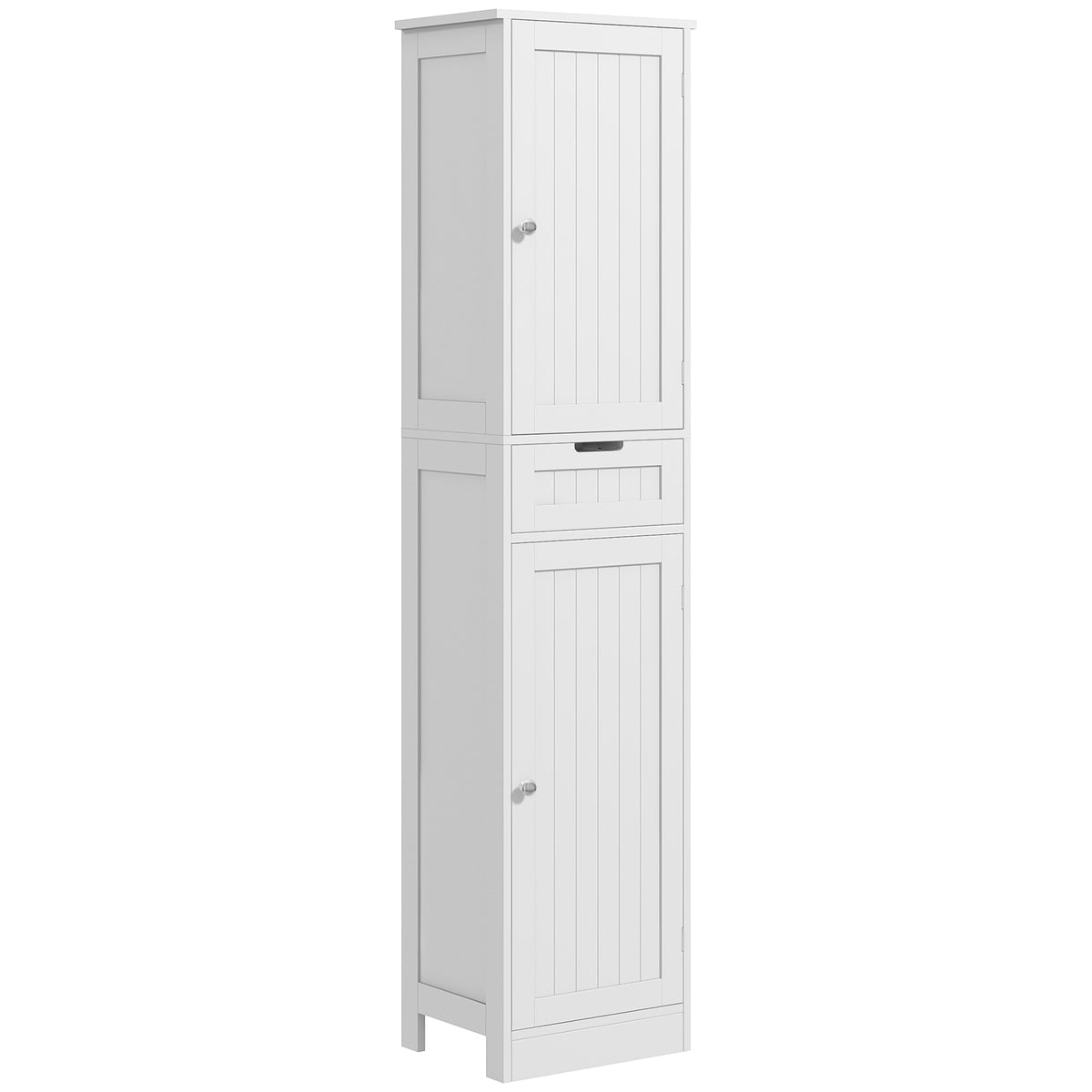 Freestanding Bathroom Cabinet with Drawer and 2 Doors, Tall Bathroom Cupboard for Kitchen