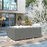Housses de mobilier patio, tissu Oxford 600D robuste coupe-vent anti-UV pour table à manger chaise ensemble mobilier extérieur, 108