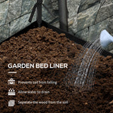Raised Garden Bed with Cover, Metal Elevated Planter Box with Bottom Shelf and Liner
