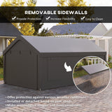 12 x 20ft Carport with 2 Roll-Up Doors, 4 Windows