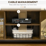 TV Stand for TVs Up to 55 Inches, TV Console with Open Storage Shelves