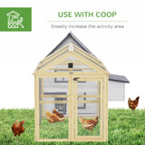 Chicken Run Expandable Outdoor Large Chicken Coop with 2 Doors and 3 Perches for 1–3 Chickens